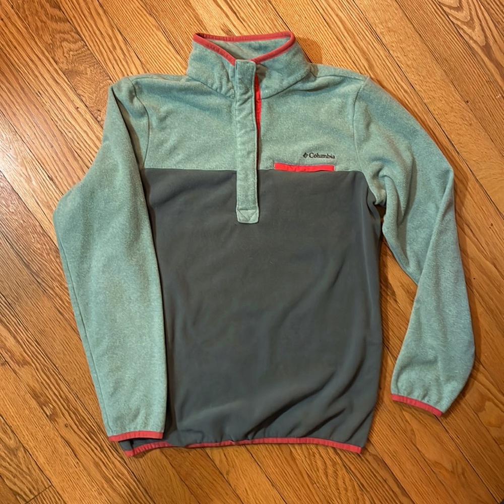 Columbia fleece button sweatshirt SZ Medium pullover